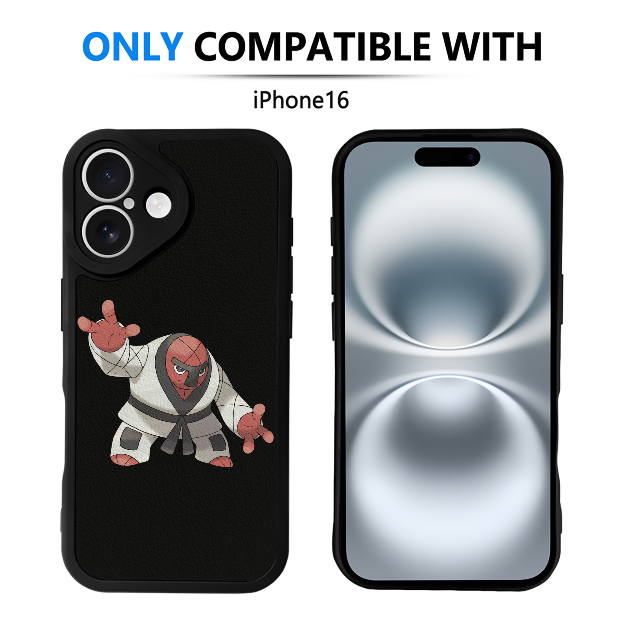 （画像用） ポケットモンスター Pokémon 【iPhone 16シリーズ対応】シリコンスマホケース（レザー調） 材質：シリコン